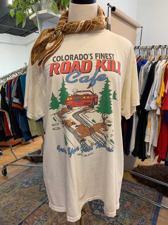 Vintage 90's Grungy Road Kill Cafe Tee