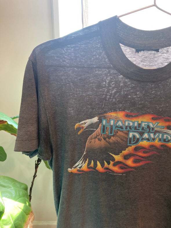 Vintage 1989 Thin Harley Flame Tee