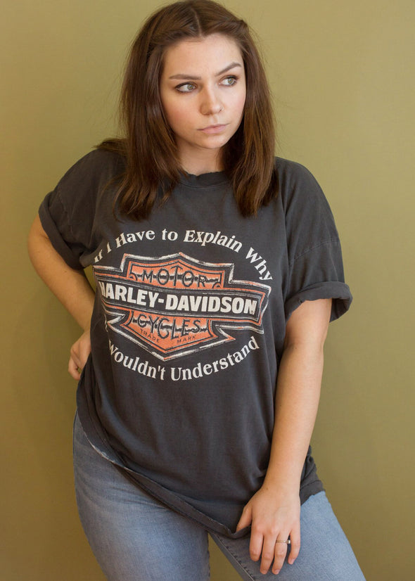 Vintage 90s If I Have to Explain Harley Tee