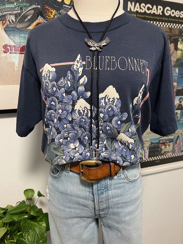Vintage 90s Perfect Fade Texas Bluebonnet Tee