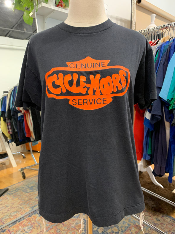 Vintage 80's Genuine Cycle-Moore Service Biker Tee