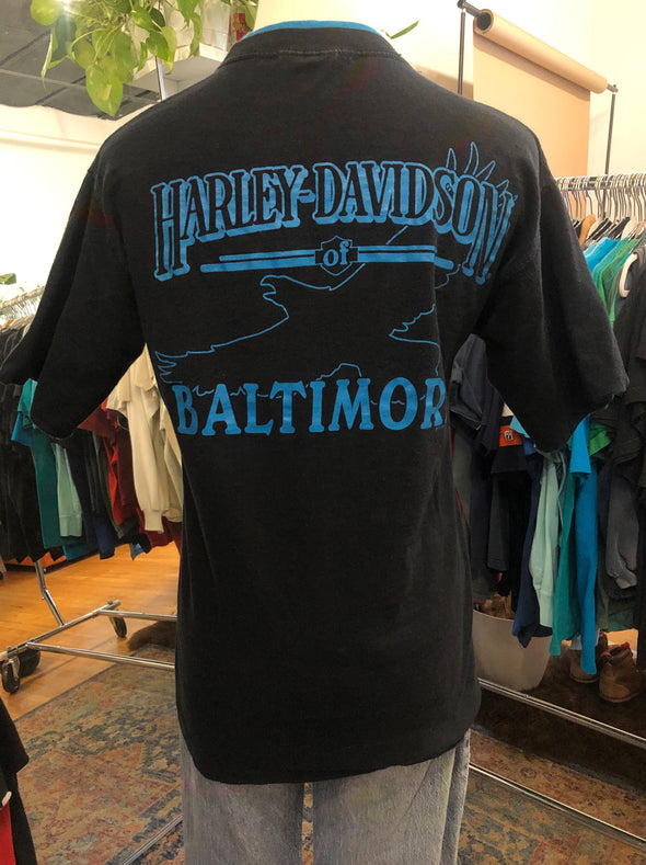 Vintage 1992 Two Tone Harley Baltimore Tee