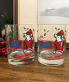 Vintage 1987 Spuds Mackenzie Bud Light Christmas Glasses
