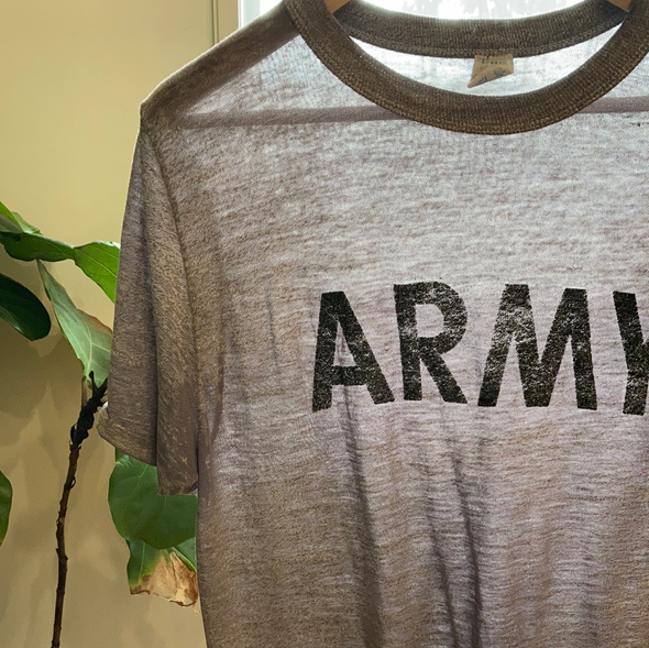 Vintage 80s Paper Thin ARMY Tee