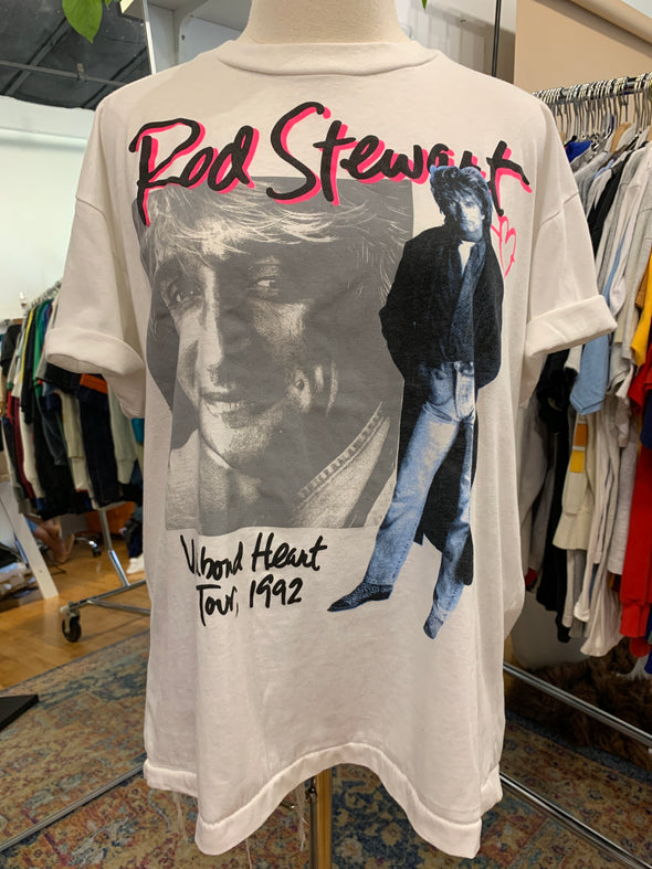 Vintage 1992 Rod Stewart Vagabond Heart Tour Tee