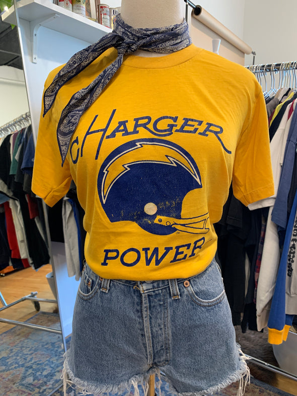 Vintage 1980's Grungy Chargers Tee