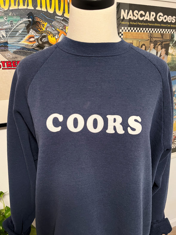 Blue Coors Beer Iron On Sweatshirt