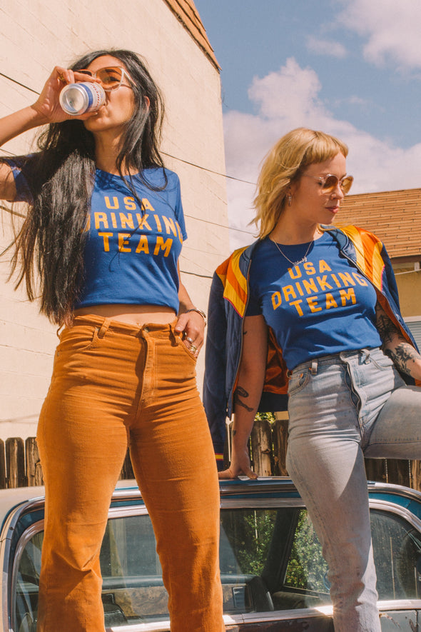 USA Drinking team Made in Usa beer tee