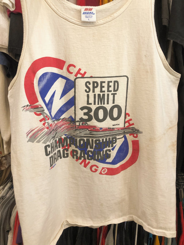 Vintage 90s Grungy NHRA Tank