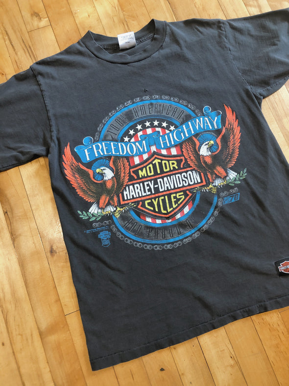 Vintage 1990 Harley Freedom Highway Tee