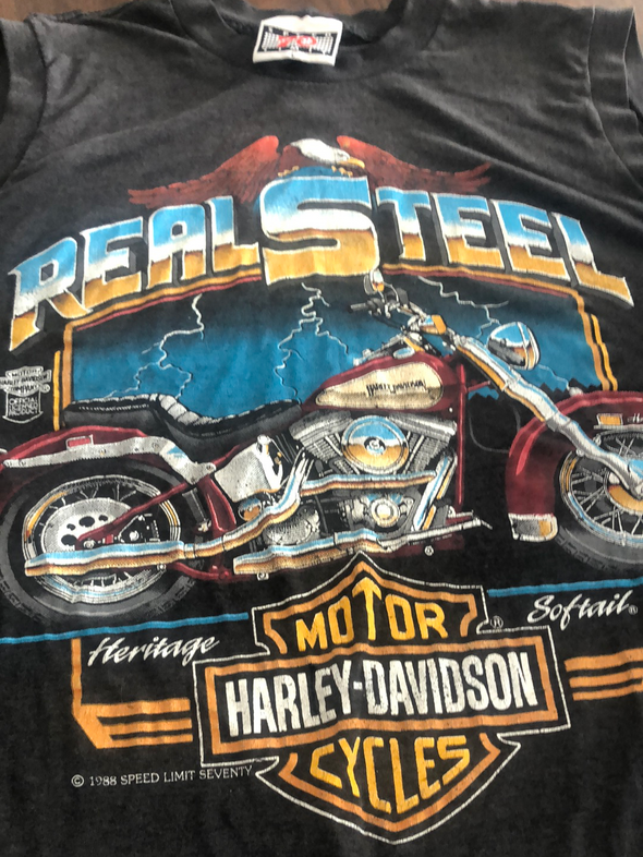 Vintage 1988 Harley Real Steal Muscle Tank