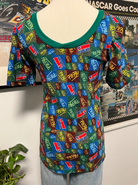 Vintage 70’s/80’s Handmade All Over Print Pepsi Top