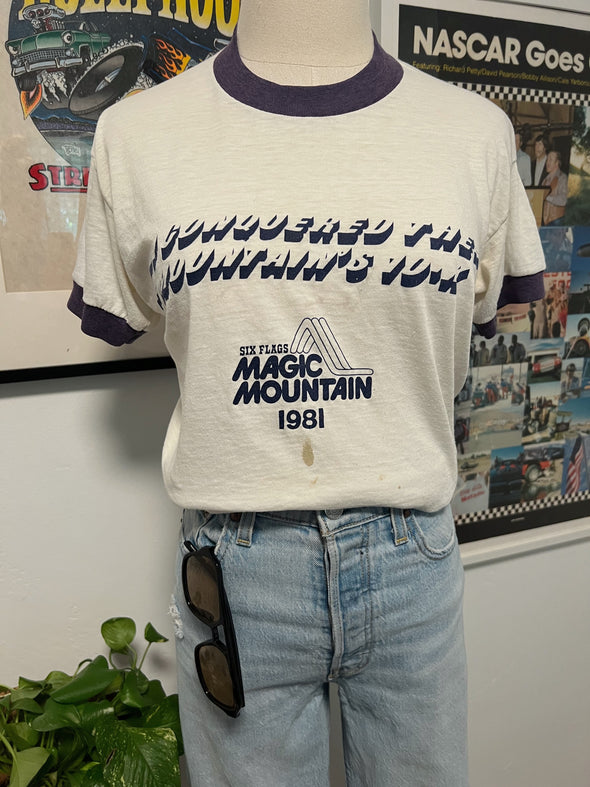 Vintage 1981 Grungy Magic Mountain 10K Ringer
