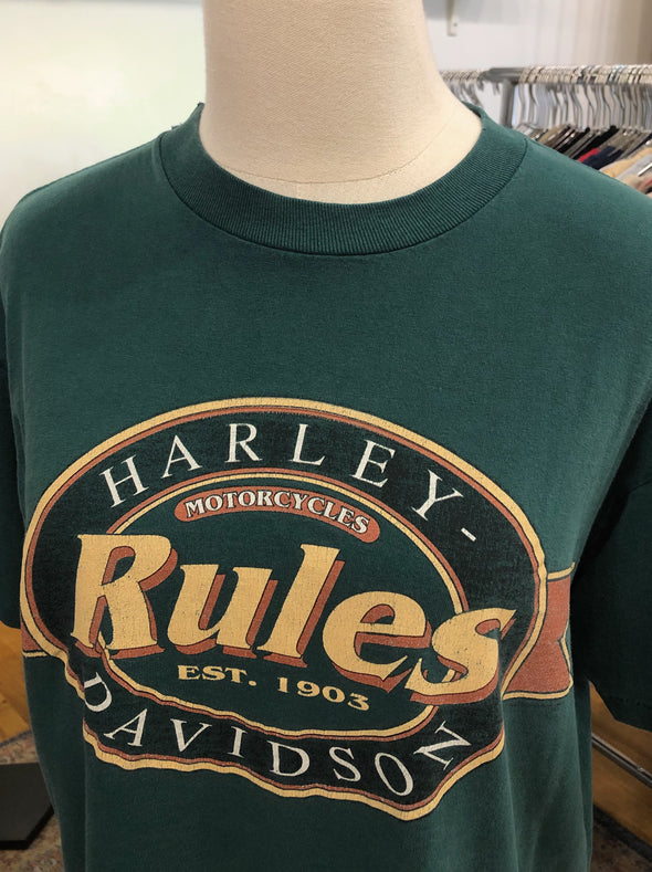 Vintage 1992 Harley Rules Tee