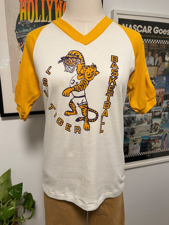 Vintage 80’s LSU Tiger Basketball Tee