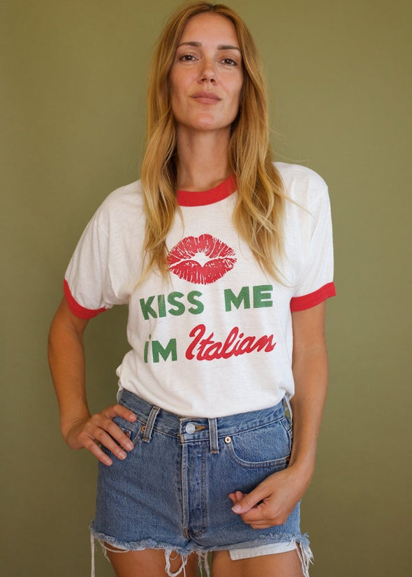 Vintage 1980s Kiss Me I'm Italian