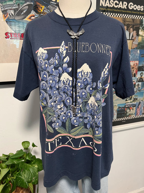 Vintage 90s Perfect Fade Texas Bluebonnet Tee
