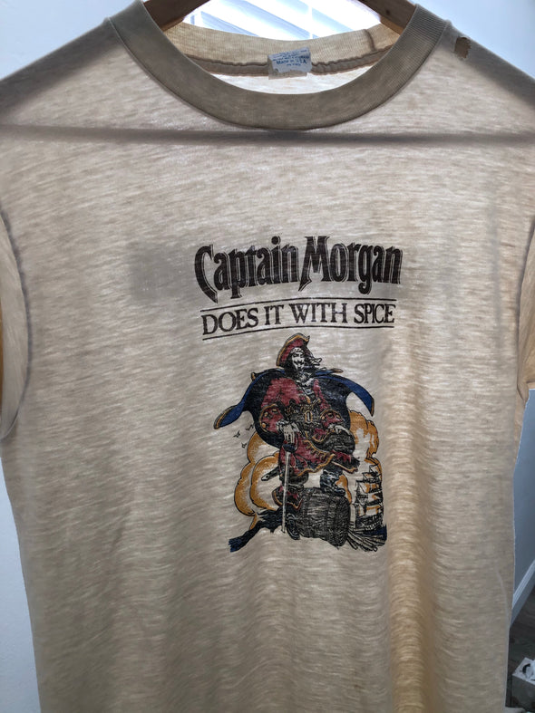 Vintage Paper Thin 1980s Captain Morgan Tee