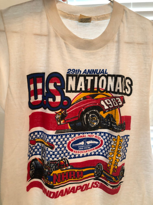 Vintage 1983 US Nationals NHRA Tee