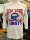 Vintage 1980's NY Giants Jersey Style 3/4 Sleeve Tee