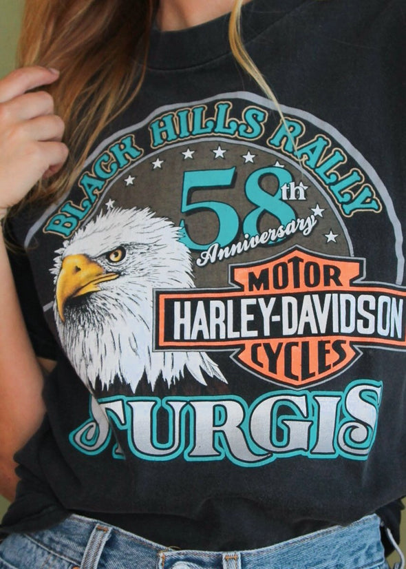 Vintage 1998 Harley 58th Sturgis Rally Tee