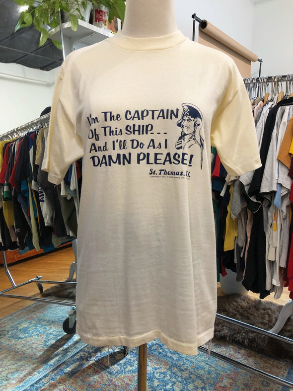 Vintage 70's Funny St. Thomas Captain Tee