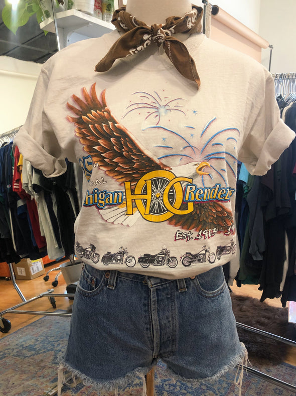 Vintage 1998 Harley HOG Rendezvous Tee