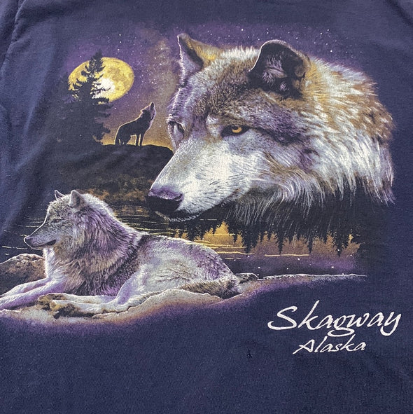 Vinage 1990's Skagway Alaska Wolf Tee