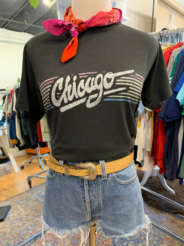 Vintage 1980's Distressed Chicago Tee