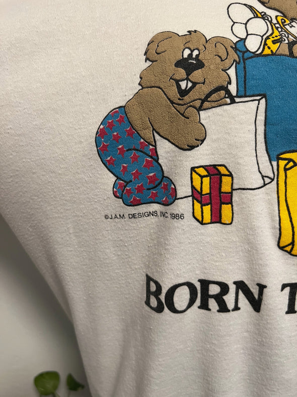 Vintage 1986 Born to Shop Top
