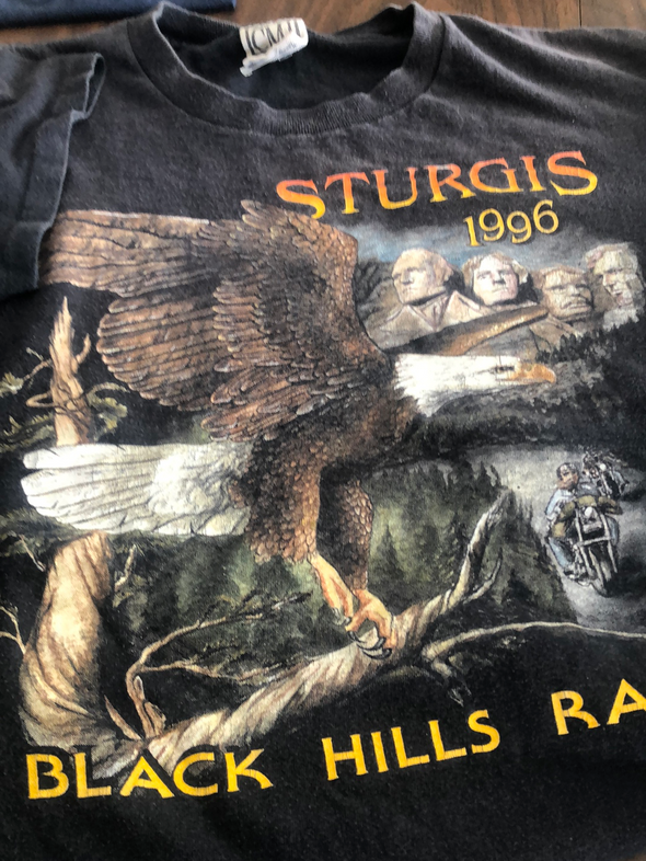 Vintage 1996 CMJ Sturgis Black Hills Rally Tee