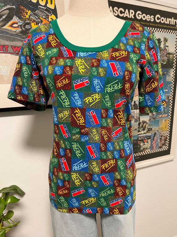 Vintage 70’s/80’s Handmade All Over Print Pepsi Top
