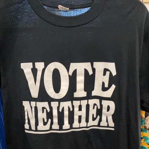 Vintage 1980's Vote Neither Tee