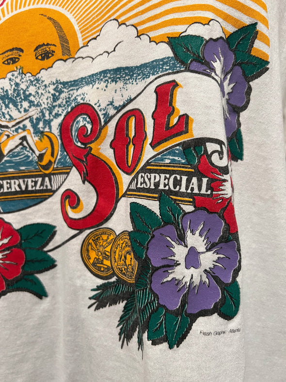 Vintage 90's Grungy Sol Cerveza Long Sleeve Tee