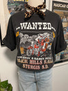 Vintage 1987 Wanted Black Hills Rally Tee