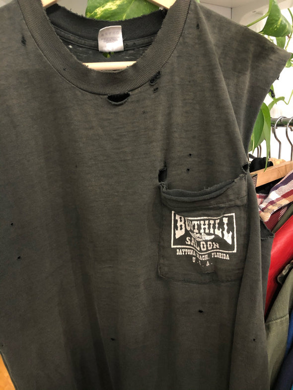 Vintage 90s Trashed Grungy Boothill Saloon Muscle Tank
