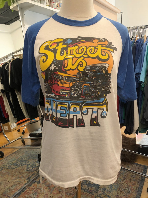 Vintage 1980's Rare Street is Neat Dave Bell Raglan Tee