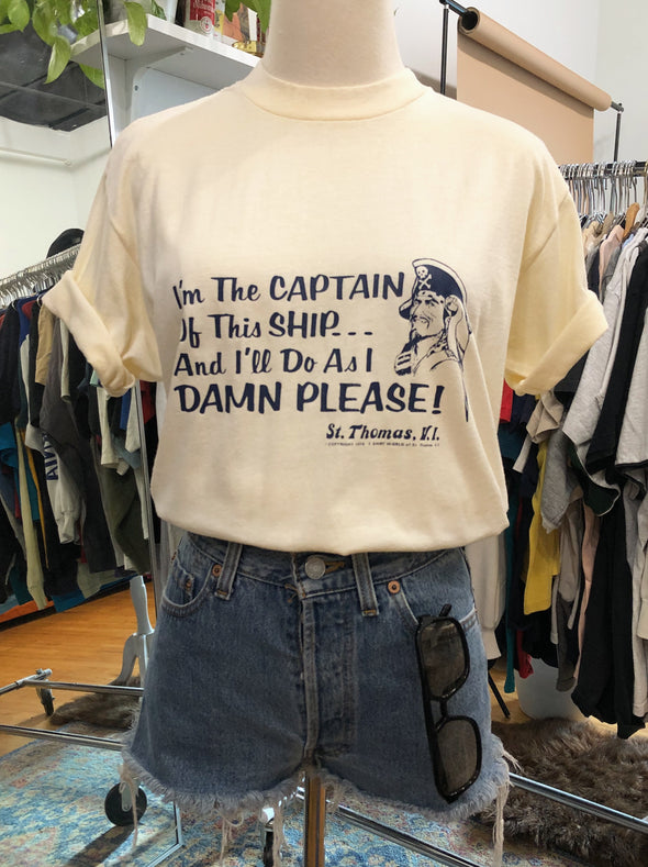 Vintage 70's Funny St. Thomas Captain Tee