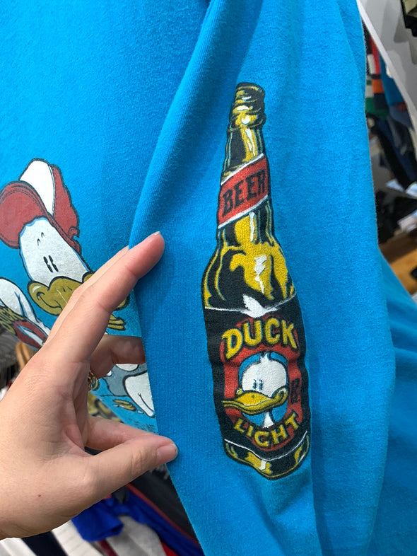Vintage 1986 Duck Light Beer Long Sleeve Tee