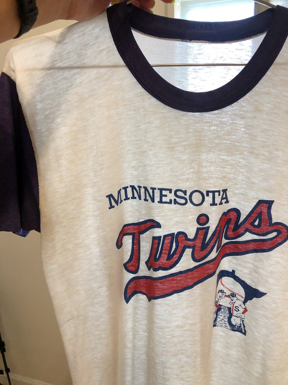 Vintage 1980's MN Twins Paper Thin MLB Tee