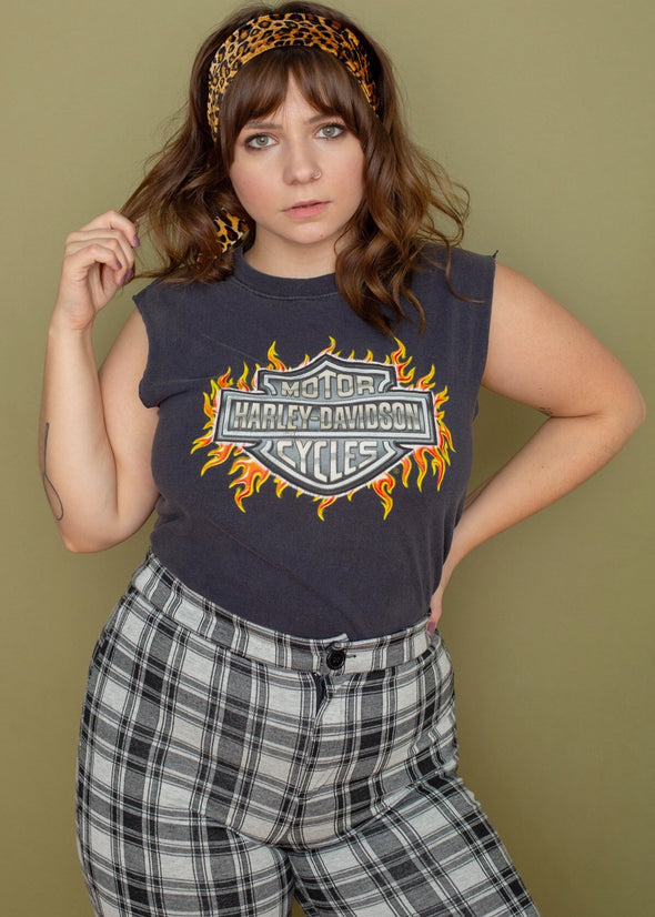 Vintage 90s Harley Flame Tank