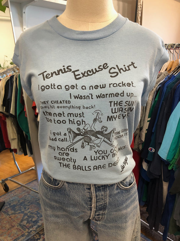 Vintage 80's Funny Las Vegas Tennis Excuse Tank