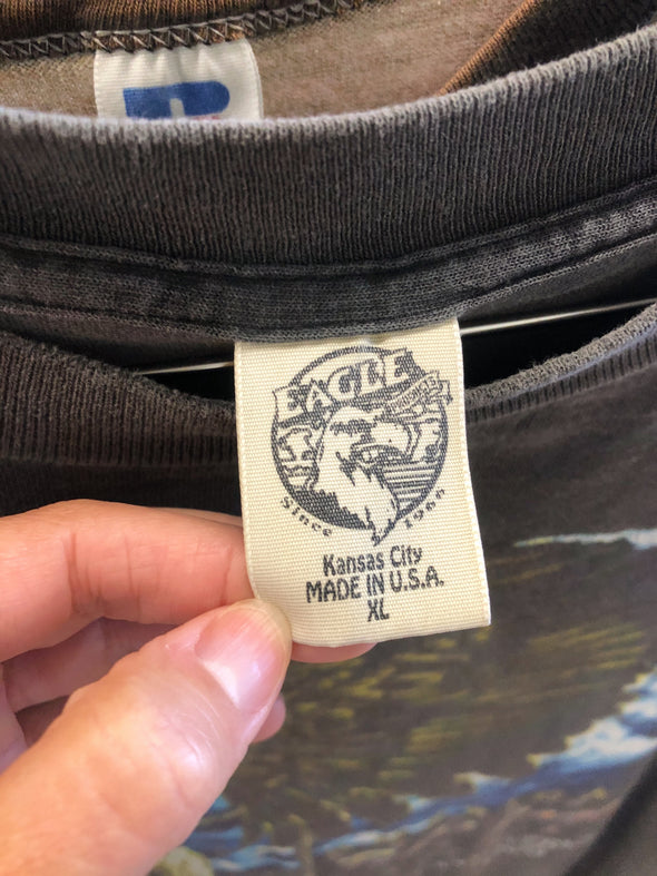 Vintage 1997 Grungy American Bald Eagle Tee