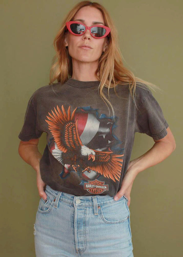 Vintage 90s Faded Grungy Harley Tee