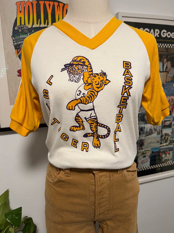 Vintage 80’s LSU Tiger Basketball Tee