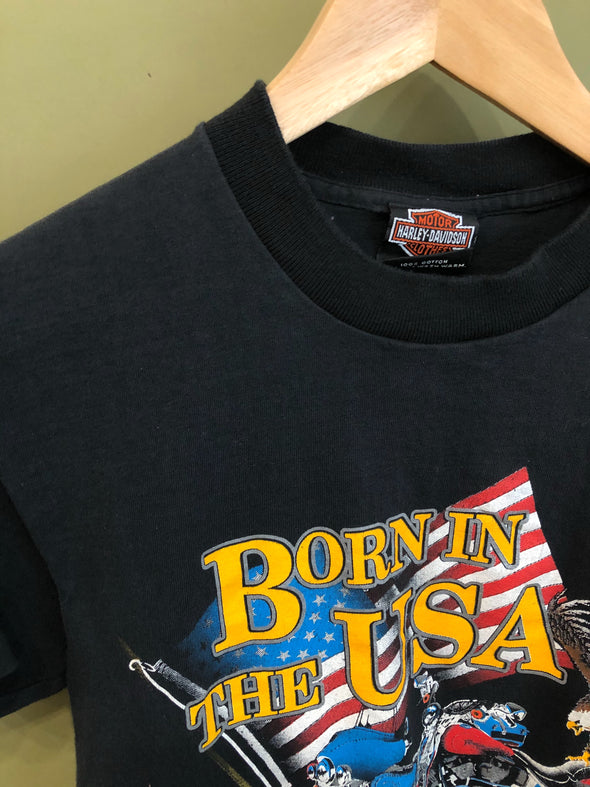 Vintage 1991 Harley Born in the USA tee