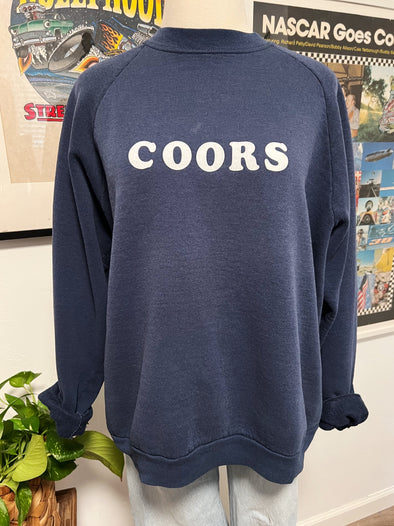 Blue Coors Beer Iron On Sweatshirt