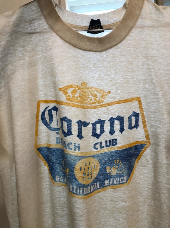 Vintage 90s Thin Corona Beach Club Tee