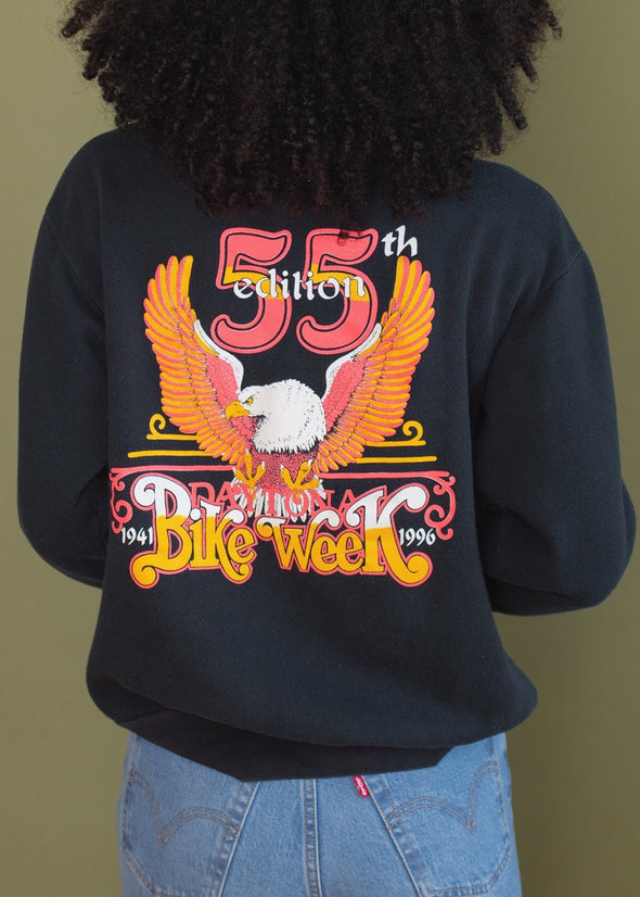 Vintage 1996 Daytona Bike Week Pocket Sweatshirt