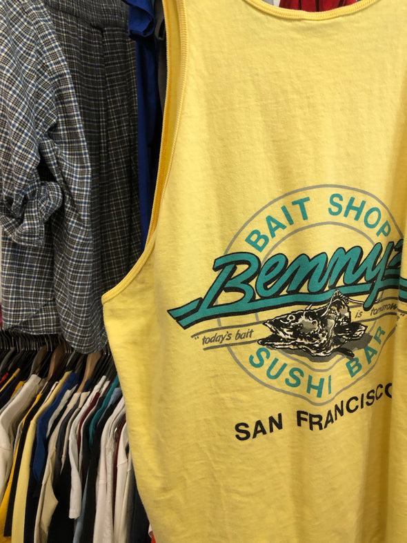 Vintage 90s Benny's Bait Shop and Sushi Bar SF Tank